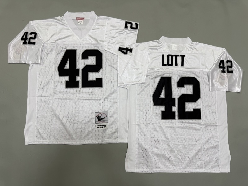 Men 2025 Nike Oakland Raiders #42 Lott white Throwback Limited NFL Jersey style 001->oakland raiders->NFL Jersey